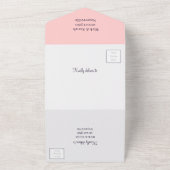 Eenvoudige Perzik Aangepaste Save The Date All In One Uitnodiging (Buitenkant)