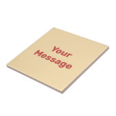 Eenvoudige perzik en rode tekst Sjabloon Uw berich Tegeltje (Zijkant)