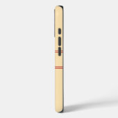 Eenvoudige perzik en rood monogram Case-Mate iPhone case (Achterkant / Links)