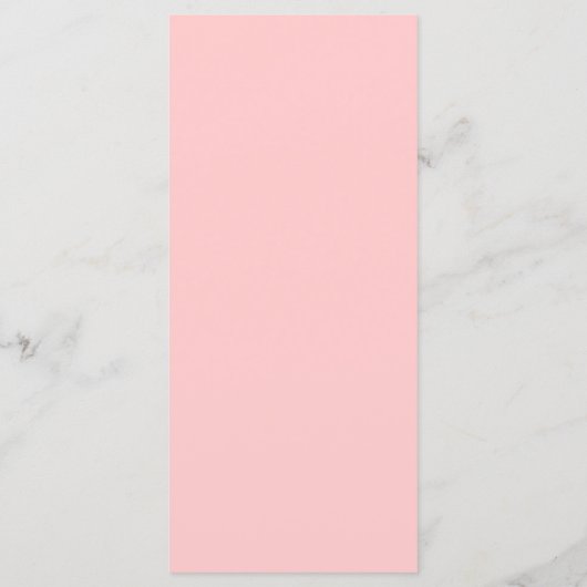 Eenvoudige perzik gepersonaliseerde bruiloft diner menu (Achterkant)