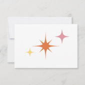 Eenvoudige perzik & groen midden eeuw moderne brui RSVP kaartje (Achterkant)