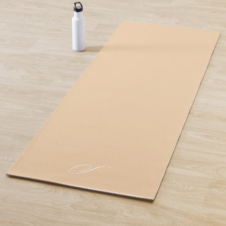 Eenvoudige perzik pastel minimalistische oefening yogamat