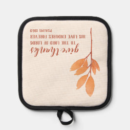 Eenvoudige perzik Waterverf Geef Bedankt Thanksgiv Pannenlap