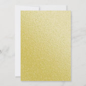 Eenvoudige perzikkleurig en goudpenseel Slag Weddi Kaart (Achterkant)