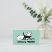 Eenvoudige Pet Sitter Theme Visitekaartjes (Staand voorkant)