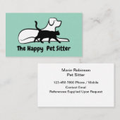 Eenvoudige Pet Sitter Theme Visitekaartjes (Voorkant / Achterkant)
