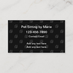 Eenvoudige Pet Sitter Visitekaartjes