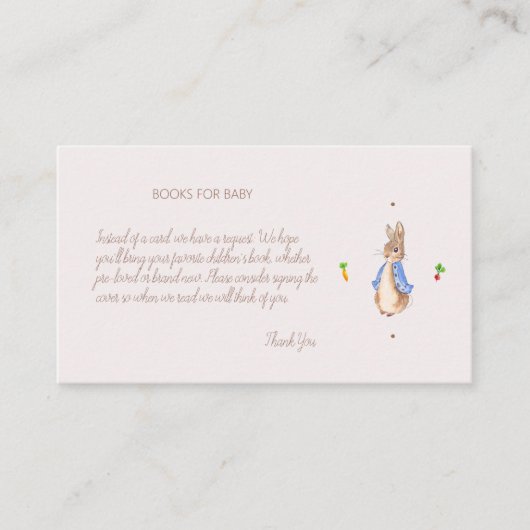 Eenvoudige Peter het Konijn Informatiekaartje (Voorkant)