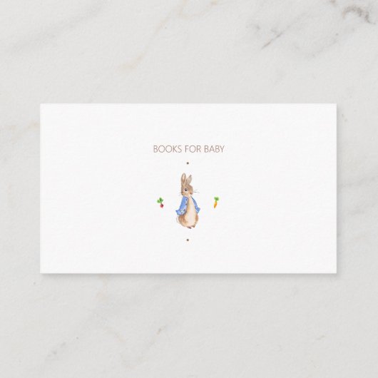 Eenvoudige Peter het Konijn Informatiekaartje (Achterkant)