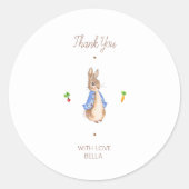 Eenvoudige Peter het Konijn Ronde Sticker (Voorkant)