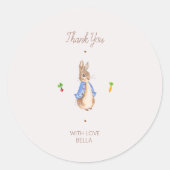 Eenvoudige Peter het Konijn Ronde Sticker (Voorkant)