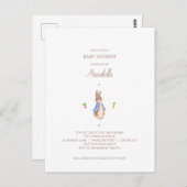 Eenvoudige Peter the Rabbit Baby shower Budget Inv Briefkaart (Voorkant / Achterkant)
