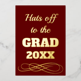 Eenvoudige Petten van Classy Burgundy uit naar het Folie Uitnodiging