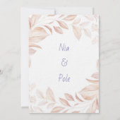 Eenvoudige peulroze uitnodiging (Achterkant)