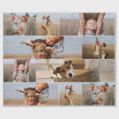 Eenvoudige Photo Collage Vakantie Cadeaupapier (Vlak)