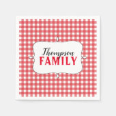 Eenvoudige Picnic Gingham Pattern-minimalist Servet (Voorkant)