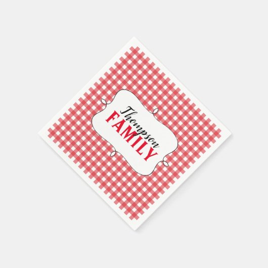 Eenvoudige Picnic Gingham Pattern-minimalist Servet (Hoek)