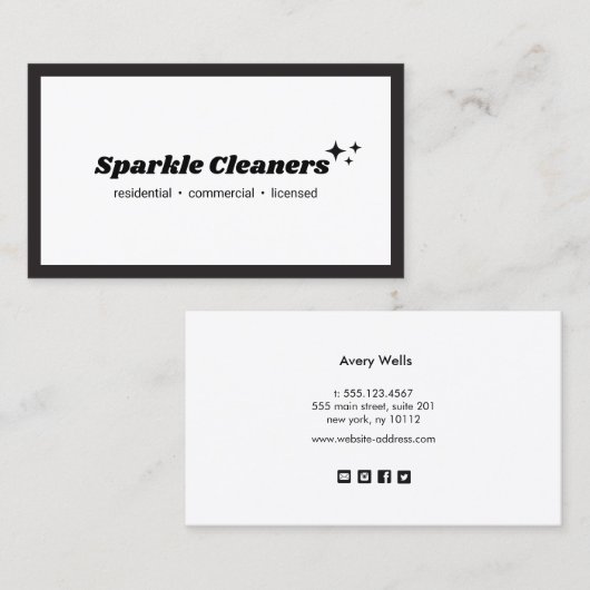 Eenvoudige piekstakkers visitekaartje (Voorkant / Achterkant)