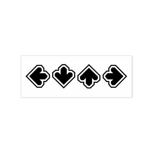 Eenvoudige pijlspread rubberstempel (Afrduk)