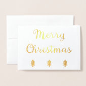 Eenvoudige pijnboom, pretkerst folie kaarten (Voorkant met envelop)