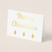 Eenvoudige pijnboom, pretkerst folie kaarten (Voorkant)