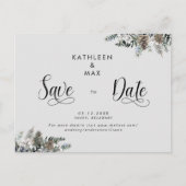 Eenvoudige Pine Cones Wedding Save the Date Aankondigingskaart (Voorkant)