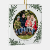 Eenvoudige pine Sprigs-kerstversiering Keramisch Ornament (Rechts)