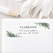 Eenvoudige Pine Sprigs retouradres labels (Insitu)