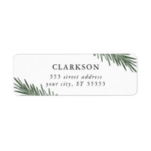 Eenvoudige Pine Sprigs retouradres labels