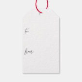 Eenvoudige Pine Spring met Berries Vakantie Cadeaulabel (Achterkant)