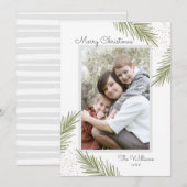 Eenvoudige Pines Kerstkaart (Voorkant / Achterkant)