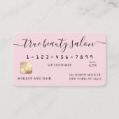 Eenvoudige Pink Gold Signature Script Credit Kaart Visitekaartje (Voorkant)