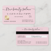 Eenvoudige Pink Gold Signature Script Credit Kaart Visitekaartje (Voorkant / Achterkant)