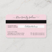 Eenvoudige Pink Gold Signature Script Credit Kaart Visitekaartje (Achterkant)