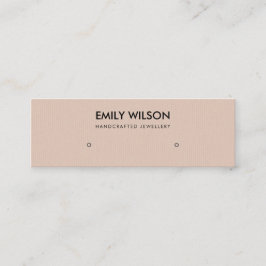 EENVOUDIGE PINK KRAFT STUD EARRING DISPLAY LOGO MINI VISITEKAARTJE