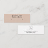 EENVOUDIGE PINK KRAFT STUD EARRING DISPLAY LOGO MINI VISITEKAARTJE (Voorkant / Achterkant)