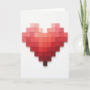 Eenvoudige Pixel Hart Liefde Kaart