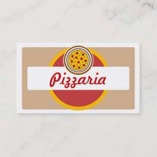 Eenvoudige pizzaria ronde pizza visitekaartjes
