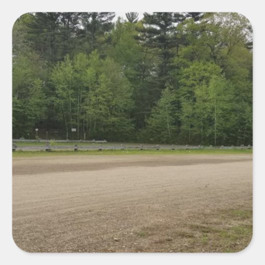 Eenvoudige plaatsen vierkante sticker (Voorkant)