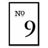 Eenvoudige Plain Border Trouwtafel Nummers Kaart (Voorkant)