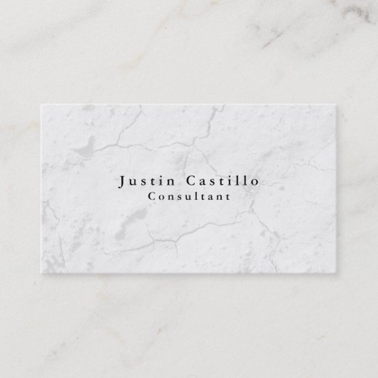 Eenvoudige Plain Elegant Grijs Modern Visitekaartje (Voorkant)