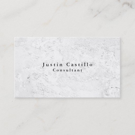 Eenvoudige Plain Elegant Grijze Muur Textuur Moder Visitekaartje (Voorkant)