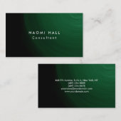 Eenvoudige Plain Elegant Groene Professionele Mini Visitekaartje (Voorkant / Achterkant)