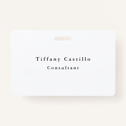 Eenvoudige Plain Elegant Modern Badge (Voorkant)