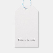 Eenvoudige Plain Elegant Modern Cadeaulabel (Voorkant)