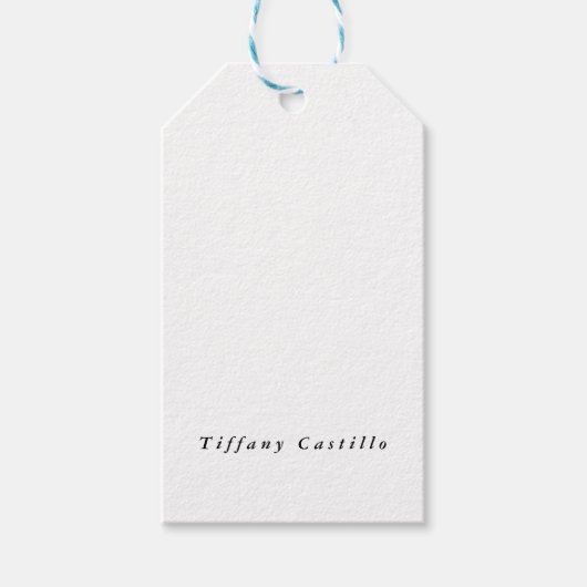 Eenvoudige Plain Elegant Modern Cadeaulabel (Voorkant)