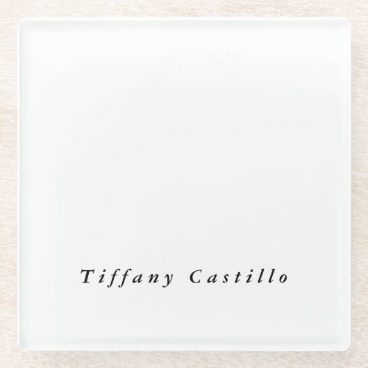 Eenvoudige Plain Elegant Modern Glazen Onderzetter (Voorkant)