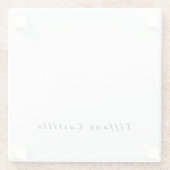 Eenvoudige Plain Elegant Modern Glazen Onderzetter (Achterkant)