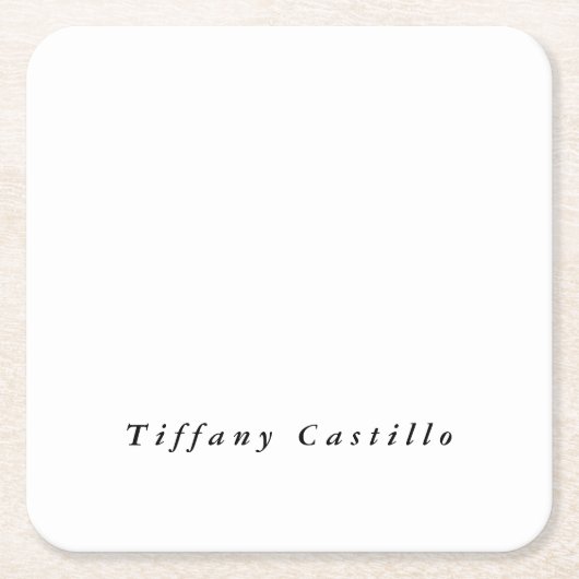 Eenvoudige Plain Elegant Modern Kartonnen Onderzetters (Voorkant)