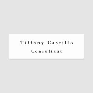 Eenvoudige Plain Elegant Modern Naamplaatje